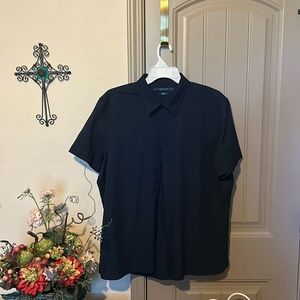 Perry Ellis Mens XL Navy Blue Button Down Shirt